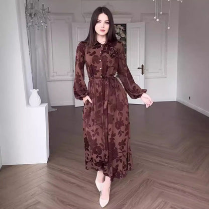 Women's Autumn French Hepburn Style Fashion Jacquard Clothing