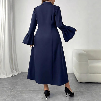 Waist Slimming Solid Color Fashion Elegant Dresses