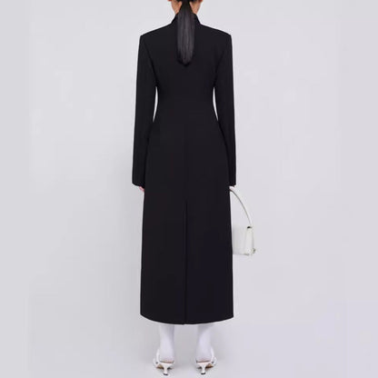Women's Vietnam Niche Temperament Commuter Long Spring Slim Slimming Profile Coats