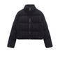 Collar Windproof Warm White Knitted Fabric Thick Clothing