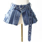 Spring Two-piece Denim Waist Seal Slimming Suits
