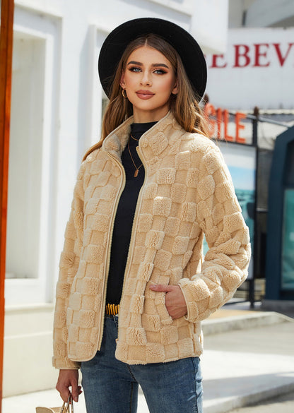 Women's Long Sleeve Zipper Loose Solid Color Coats