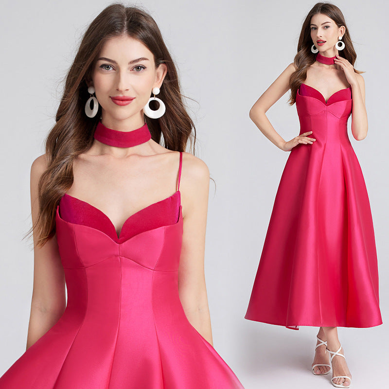 Style Retro Elegant Hepburn Sexy Backless Dresses