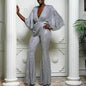 Women's Versatile Sequined Deep Backless Trousers Jumpsuits