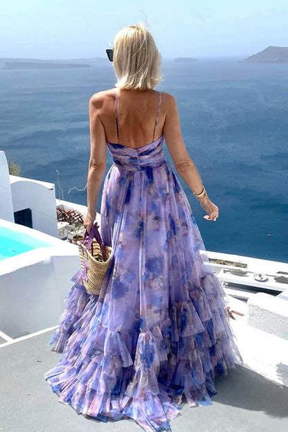 Women's Three-dimensional Flower Decoration Sleeveless Sling Oversized Dresses