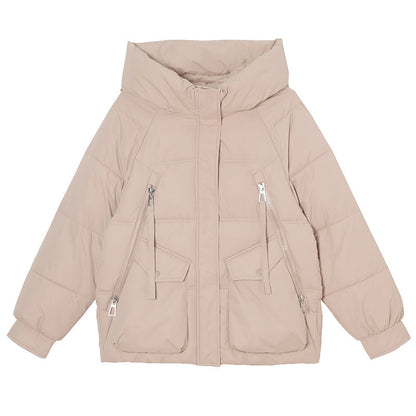 Women's Winter Korean Style Cotton Clothes Hooded Thickened Thermal Fashion Coats