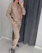 Women's Solid Color Rhinestone Long Sleeve Round Suits