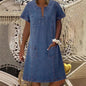 Women's Denim Dress Solid Color Thin Mid-length Dresses