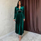 Women's Elegant Retro Long-sleeved Veet Dress Dresses
