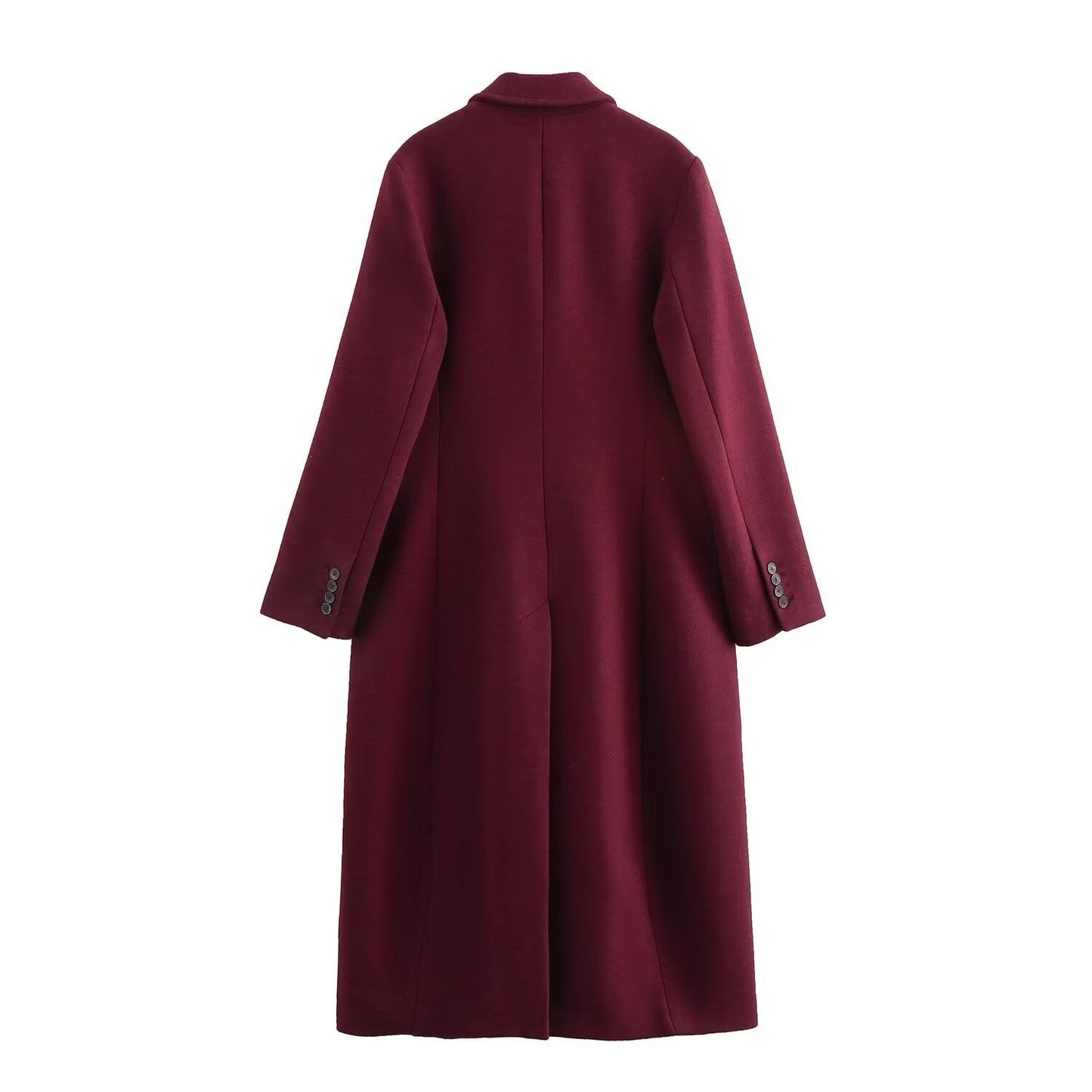 Women's Fashion Woolen Double Breasted Trench Coats