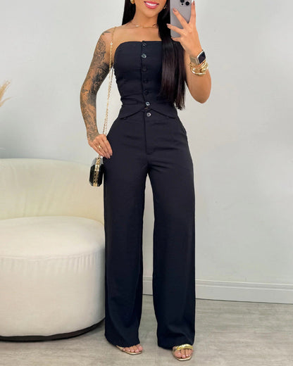Stand Tube Button Open Close Placket Dresses