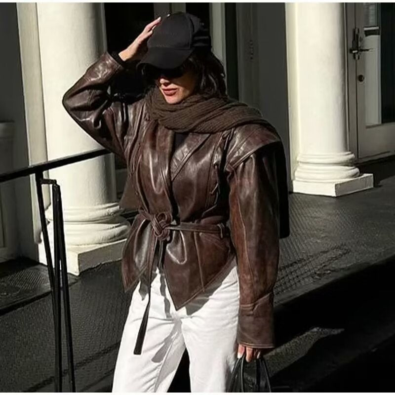 Women's Vintage Green Collar Single Breasted With Jackets