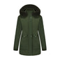 Women's Parka Fleece-lined Korean Style Big Fur Coats
