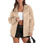 Women's Long Sleeve Lapel Zipper Side Pocket Jackets