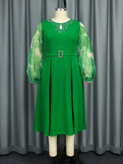 Autumn Lantern Long Sleeve Elegant Dress Dresses