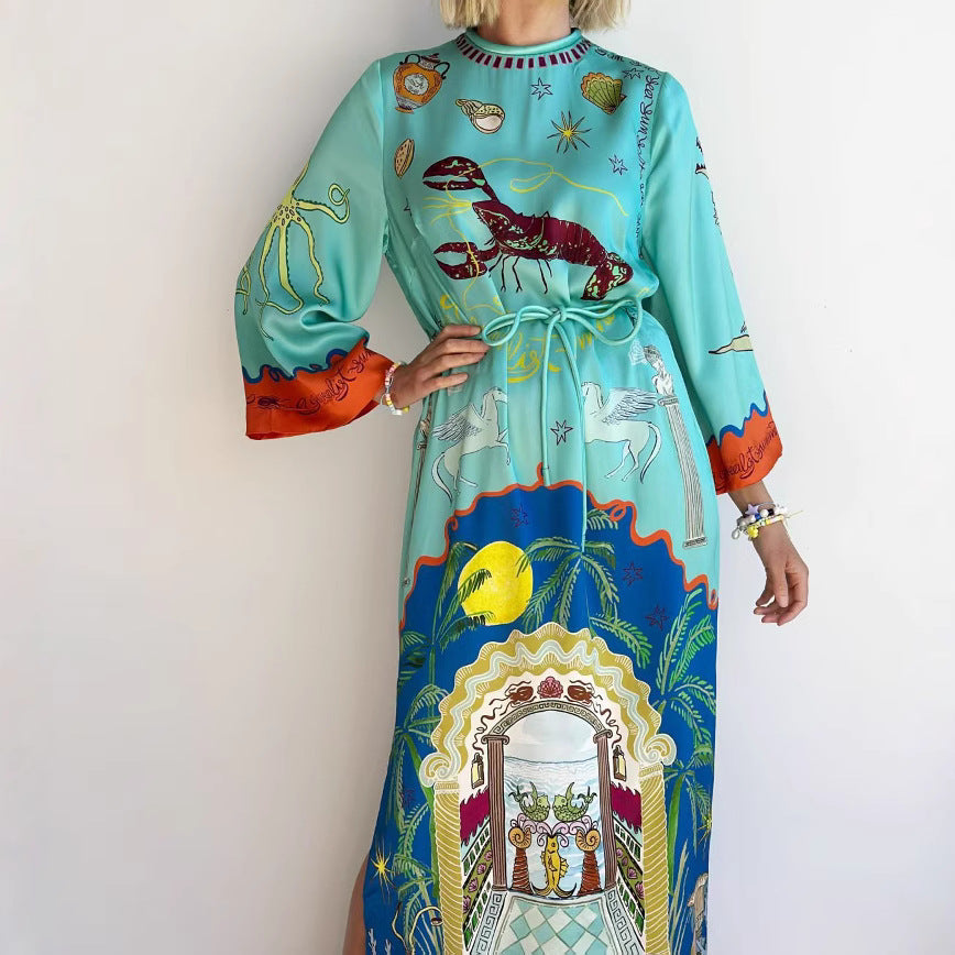 Creative Temperament Leisure Satin Fashion Dress Dresses