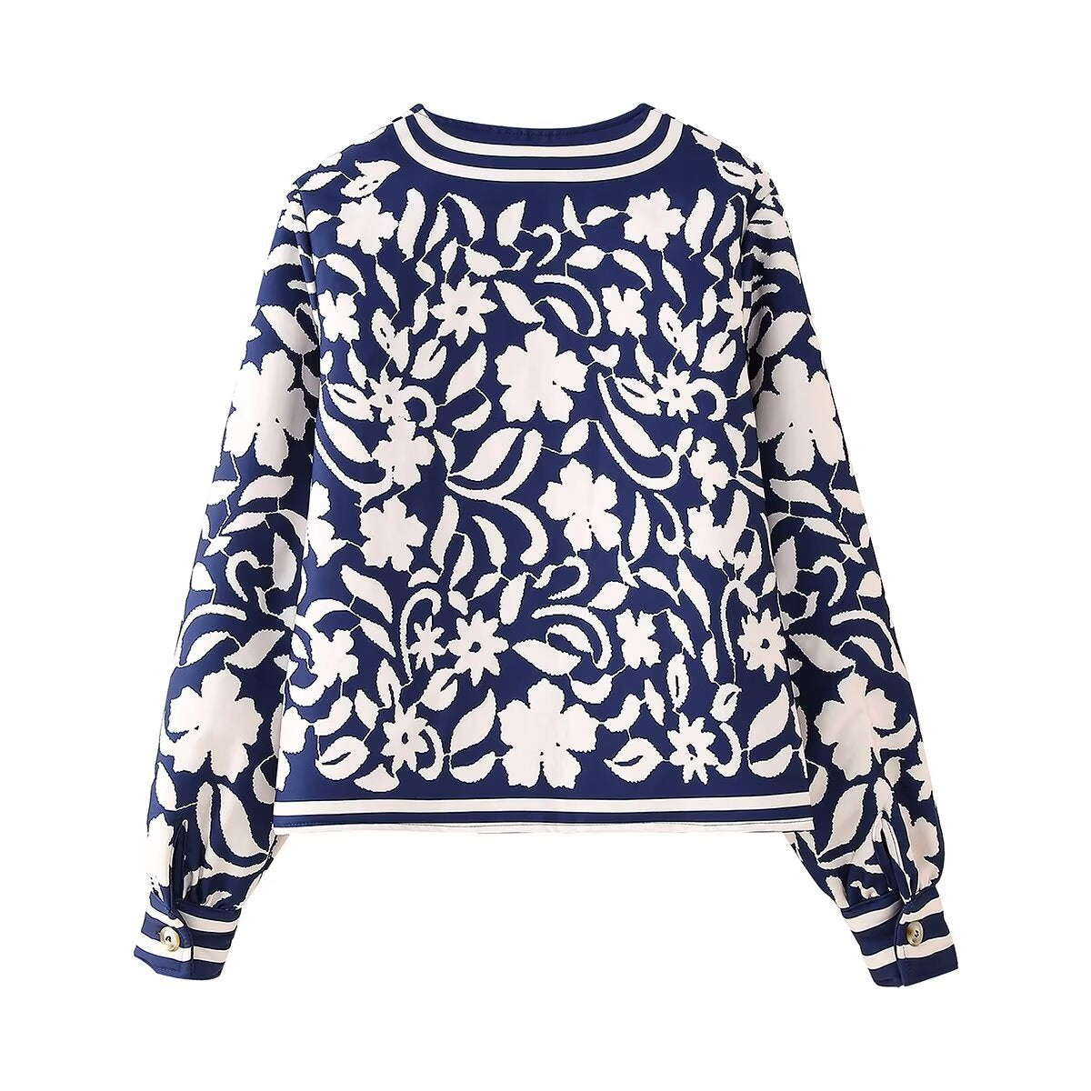 Women's Street Round Neck Printed Casual Thin Coats
