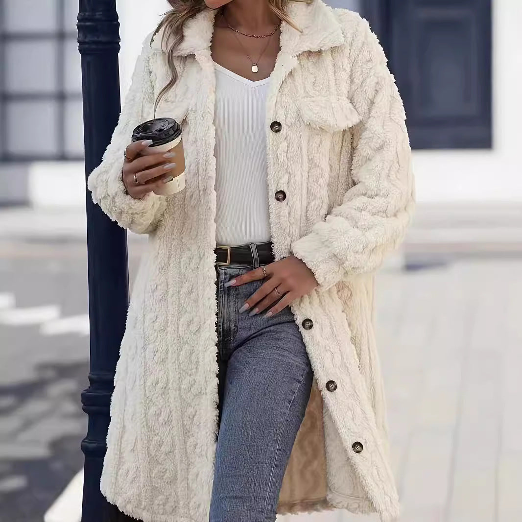 Women's Creative Charming Fur Lapel Plush Coats