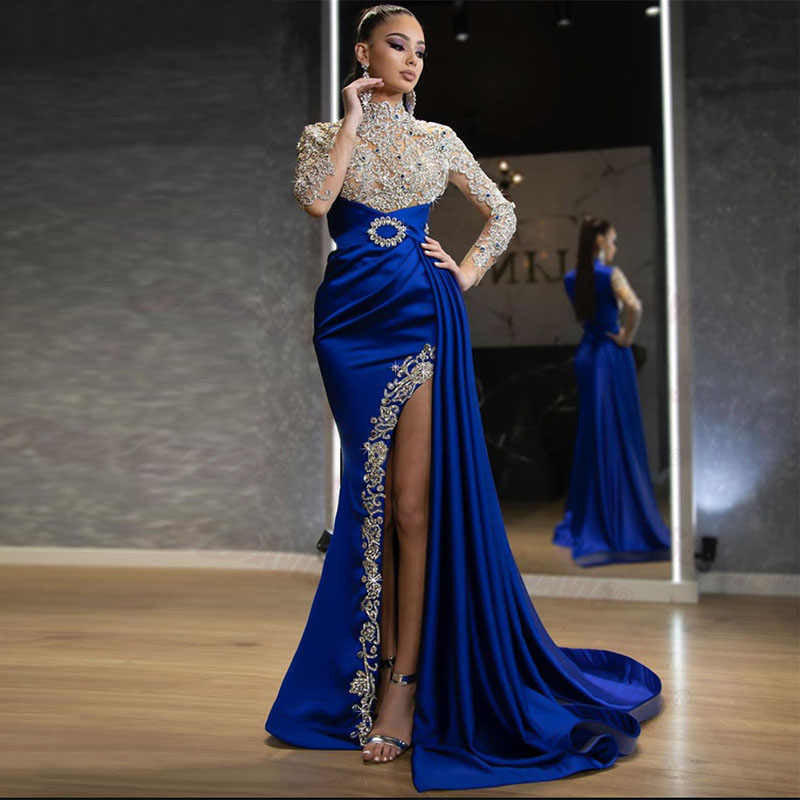Women's Gold Round Neck Dress Sexy Patchwork Dresses