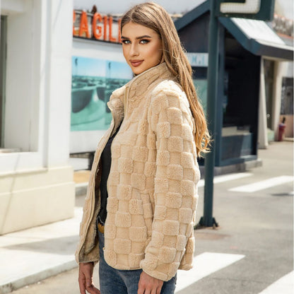Women's Long Sleeve Zipper Loose Solid Color Coats