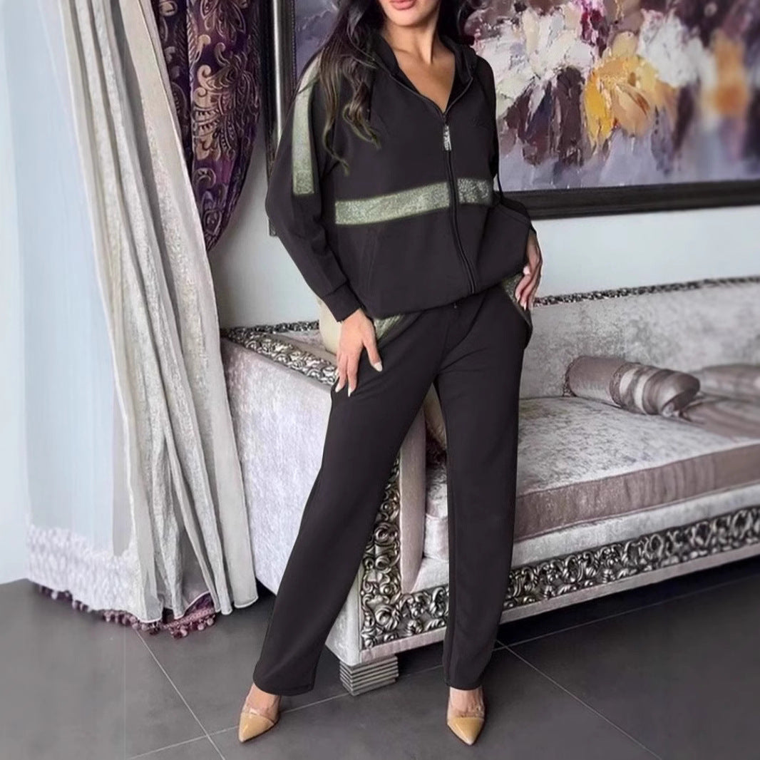 Durable Casual Long Sleeve Trousers Set Suits
