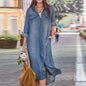 Women's Long-sleeved Shirt Dress Loose Casual One-piece Dresses