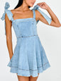 Women's Temperament Commute Fashion Suspenders Denim Dress Dresses