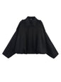 Women's Suede Texture Lapel Loose Bomber Jackets