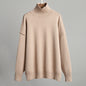 Women's Patchwork Turtleneck Casual Lazy Thickened Pullover Sweaters