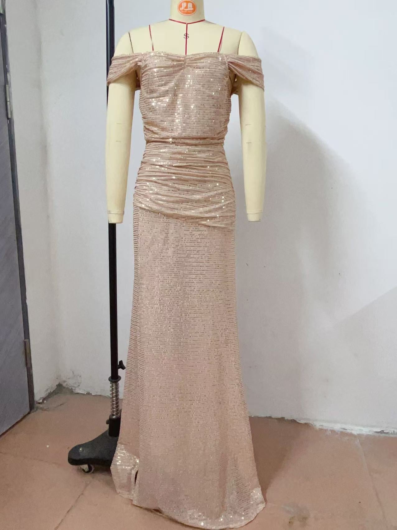 Women's Sequined Tube Dress Large Swing Split Dresses