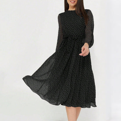 Women's Casual Holiday Broken Point Long Sleeve Dresses