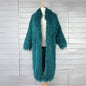 Fur Imitated Tibet Sheep Green Fruit Collar Over Coats