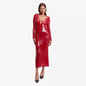 Sequined Long Sleeve Dress Sexy Backless Dresses