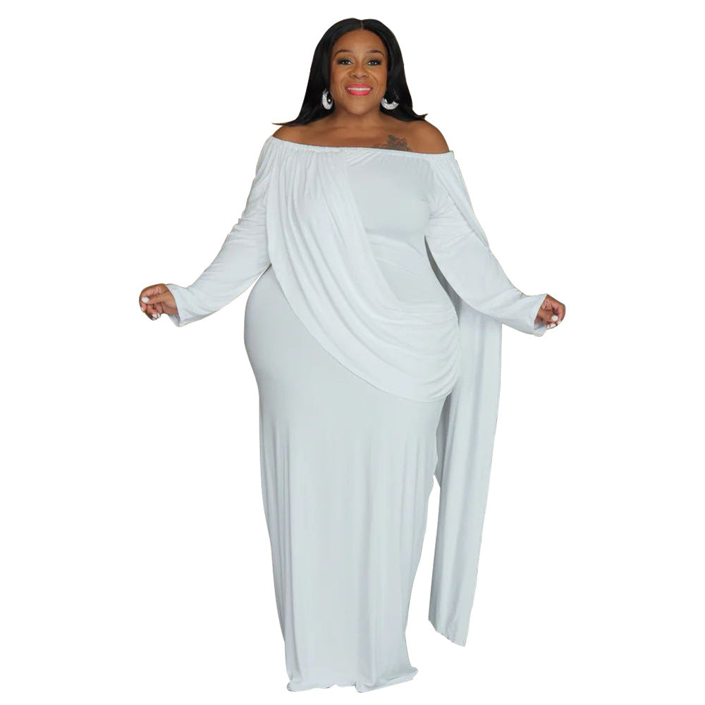 Women's Long Sleeve Pleated Tight Dress Dresses
