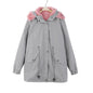 Women's Clothes Mid-length Hooded Winter Lamb Wool Coats