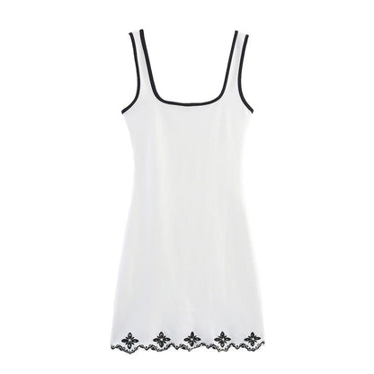 Women's Autumn Fashion Sexy Hot Pearl Embroidered Dresses