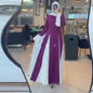 Women's Autumn Fashion Color Contrast Patchwork Large Dresses