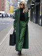 Women's Casual Long Color Warm Woolen Coats