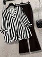 Women's Tied Half Sleeve Skinny Elegant Two-piece Suits