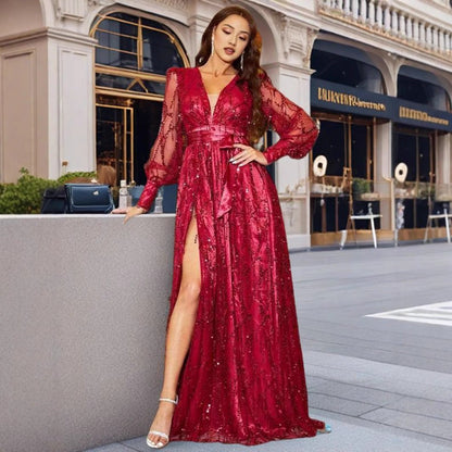 Temperament Commute Deep V Halter Spaghetti Dresses