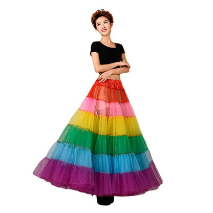 Dress Crinoline Colorful Swing Slip Dance Half-length Wedding Dresses