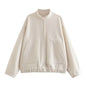 Women's Stand Collar Pocket Loose Pilot Coats