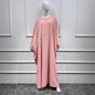 Large Swing Solid Color Batwing Sleeve Dresses
