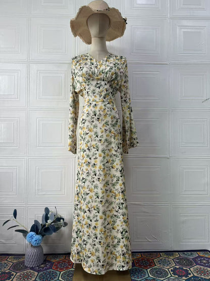 Women's Summer Elegant Soft Temperament Long Sleeve Dresses