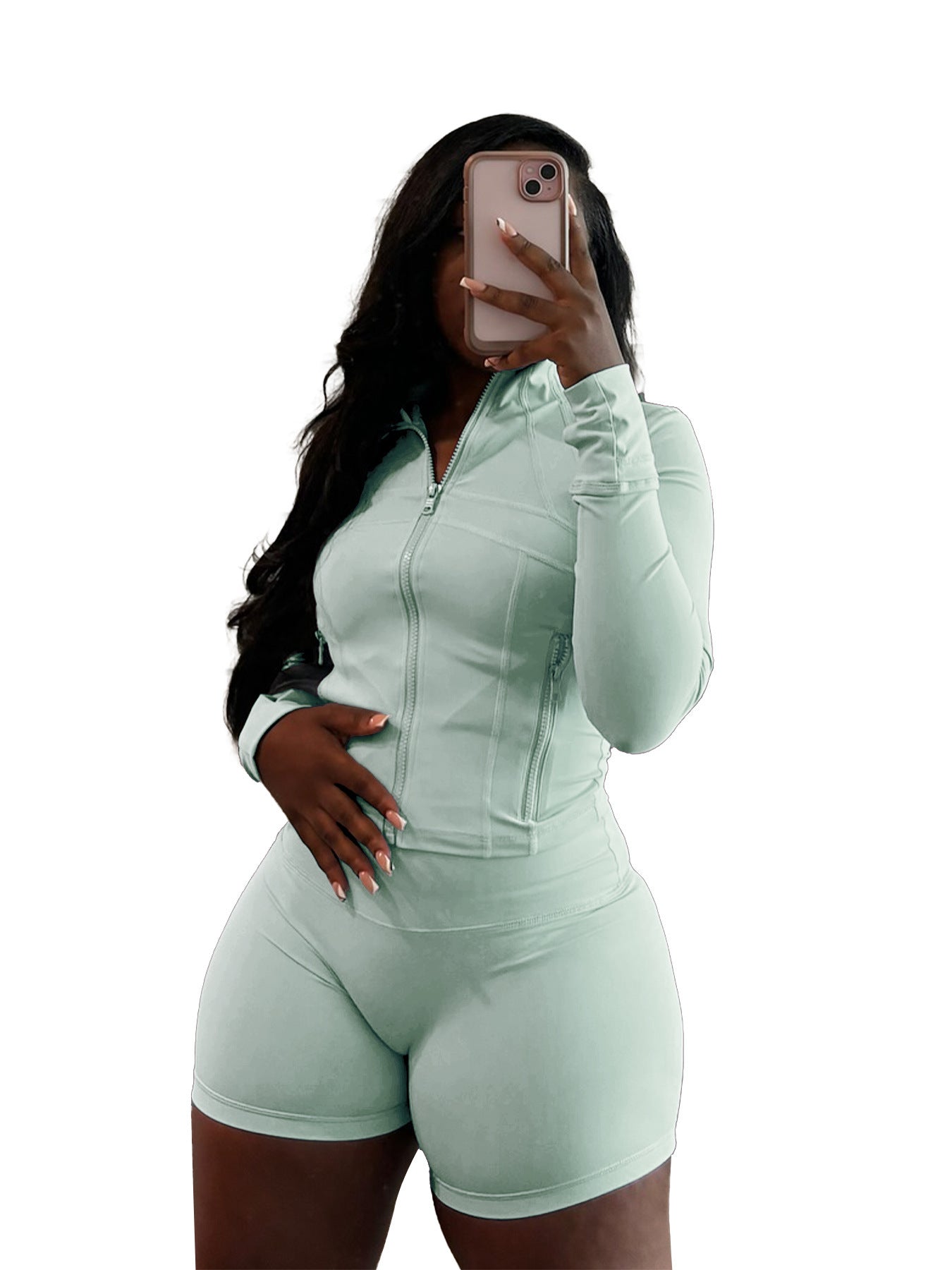 Leisure Sexy Tight Long Sleeve Two-piece Suits