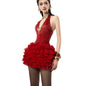 Women's Color Slim High Waist Street Fashion Dresses