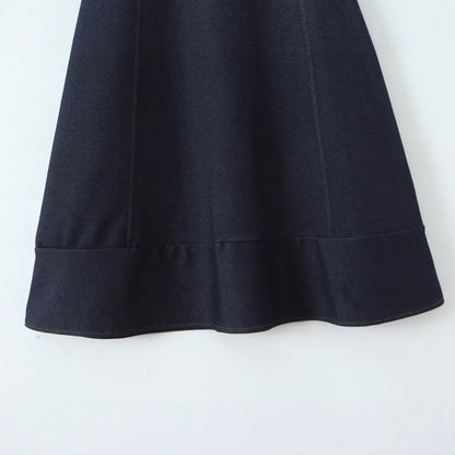 Women's Summer Waist Slimming Mid-length Elegant Denim Dresses