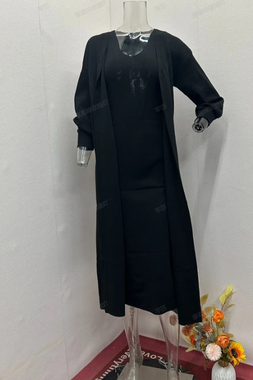 Women's Autumn Fashion Solid Color Long Dress Suits