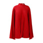 Women's Spring Fashion Loose Temperament Cape Pleated Plus Size