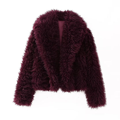 Women's Thick Lamb Wool Thickened Winter Furry Coats